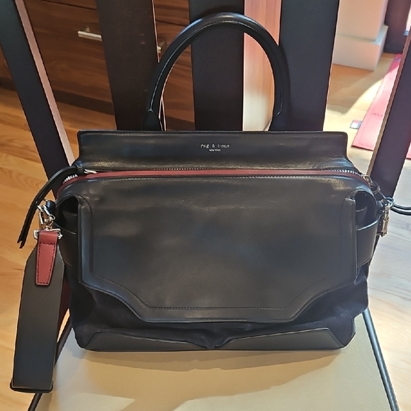 Rag & Bone Navy and Burgundy Shoulder Bag - Picture 5 of 5